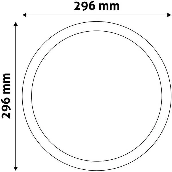 Avide LED Lubinis šviestuvas 18W 4000K , Ø220mm, apvalus