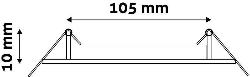 Avide LED lubinis šviestuvas 6W 3000K Ø120mm apvalus