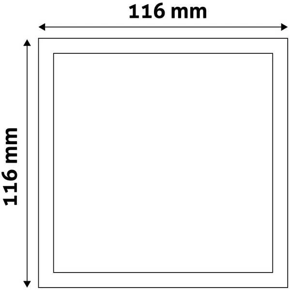 Avide LED Lubinis šviestuvas 6W 4000K, 116 x116mm, kvadratinis