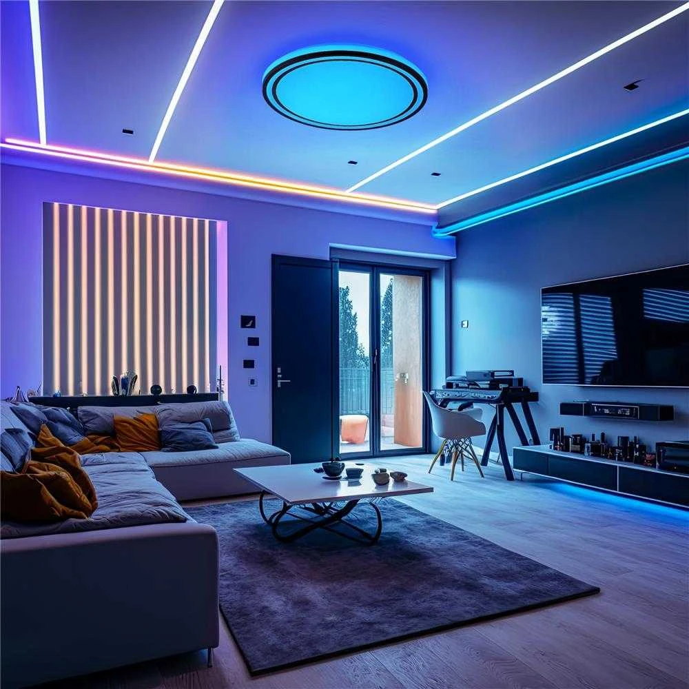 Avide LED lubinis šviestuvas Bella 36W RGB+CCT+Tuya su pultu