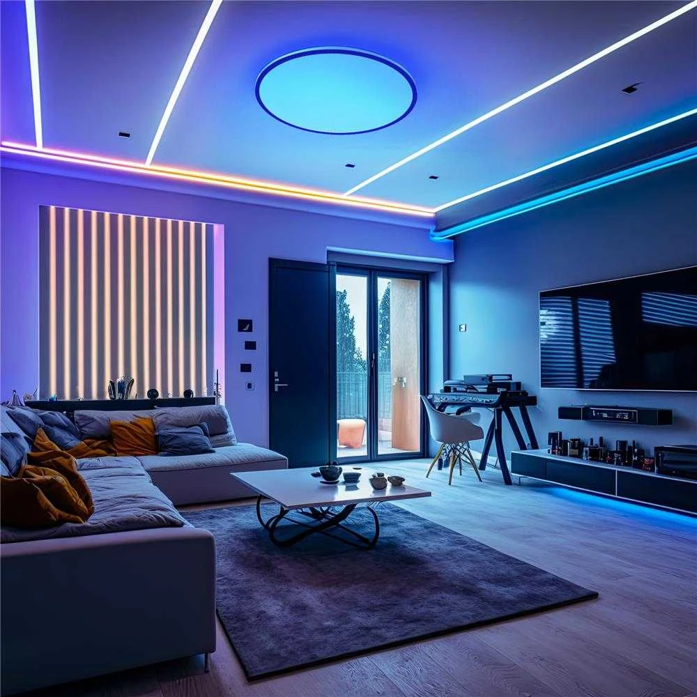 Avide LED lubinis šviestuvas Lucy 22W RGBIC+CCT su pultu