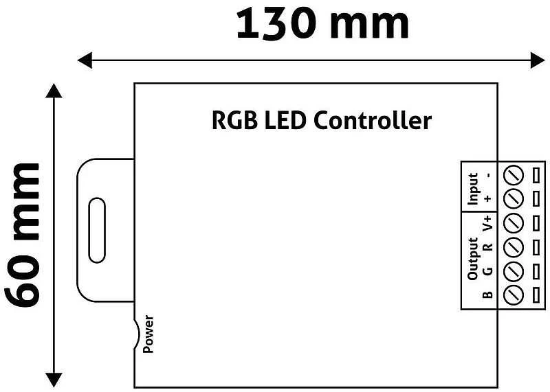 Avide LED RGB juostų valdiklis 216W 12-24V su RF pulteliu