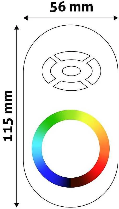 Avide LED RGB juostų valdiklis 216W 12-24V su RF pulteliu