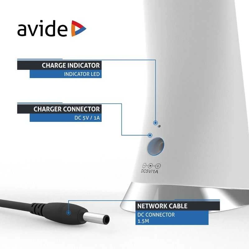 Avide LED stalinis šviestuvas Business 6W LCD odos imitacija baltas