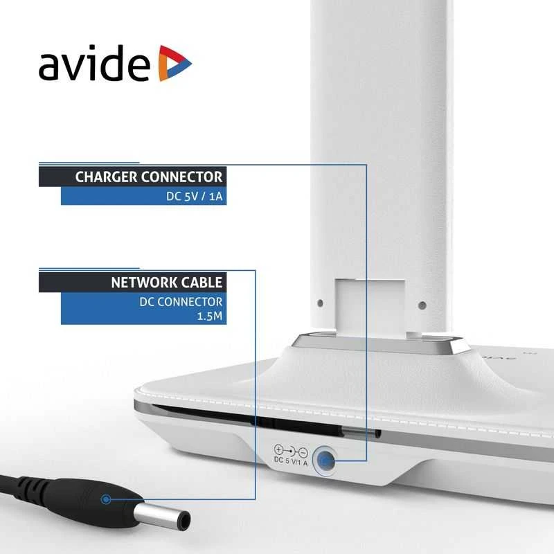 Avide LED stalinis šviestuvas Office 6W LCD odos imitacija baltas