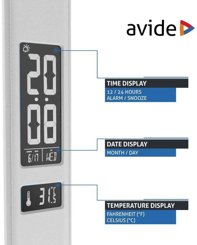 Avide LED stalinis šviestuvas Office 6W LCD odos imitacija baltas