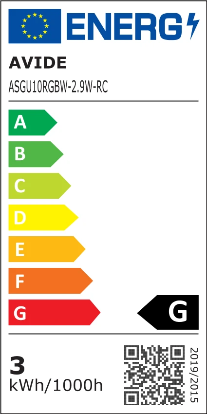 Avide Smart LED lemputė 2.9W RGB+W GU10 su pulteliu