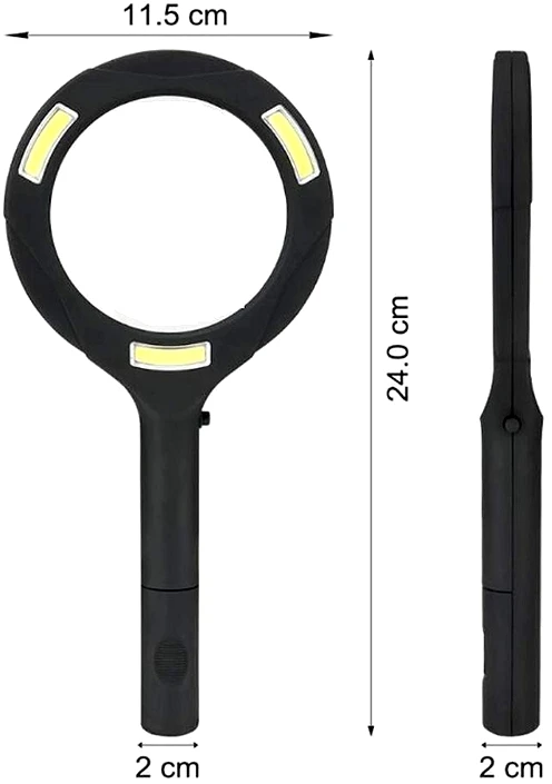 Didinamasis stiklas - lupa su LED apšvietimu Entac 3x