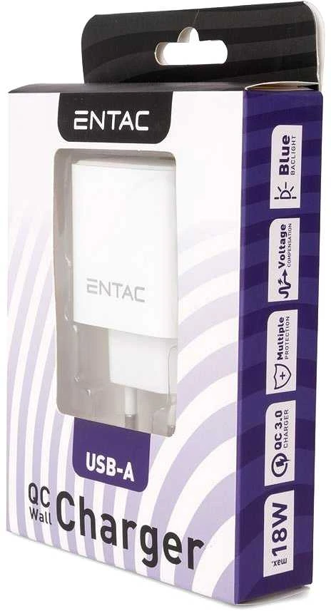 Entac greitas įkroviklis USB-A 18W baltas