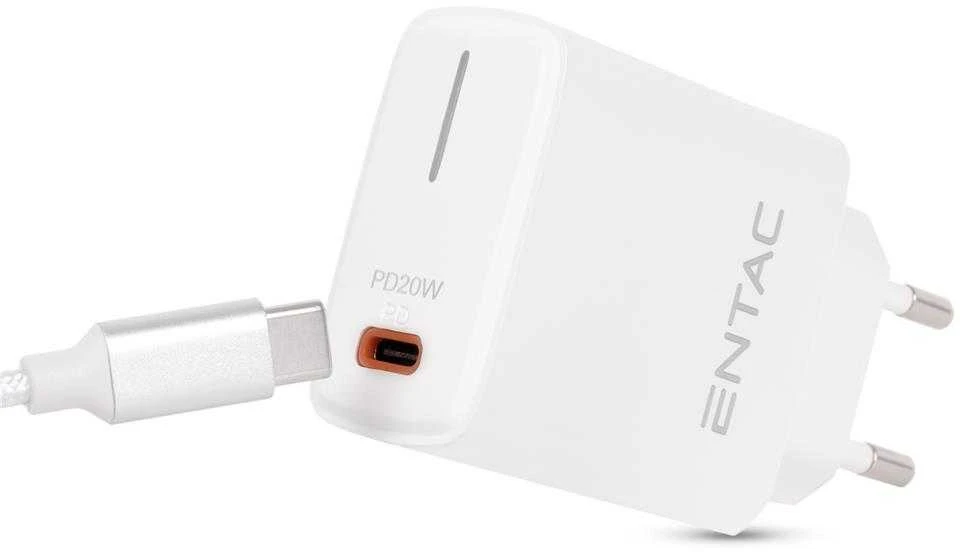 Entac greitas įkroviklis USB-C 20W baltas