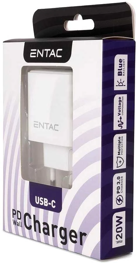 Entac greitas įkroviklis USB-C 20W baltas