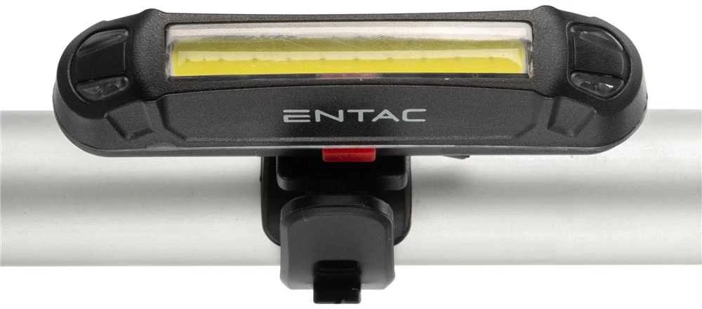 Entac įkraunamas dviračio žibintas Baltas+Raudona COB 2W USB