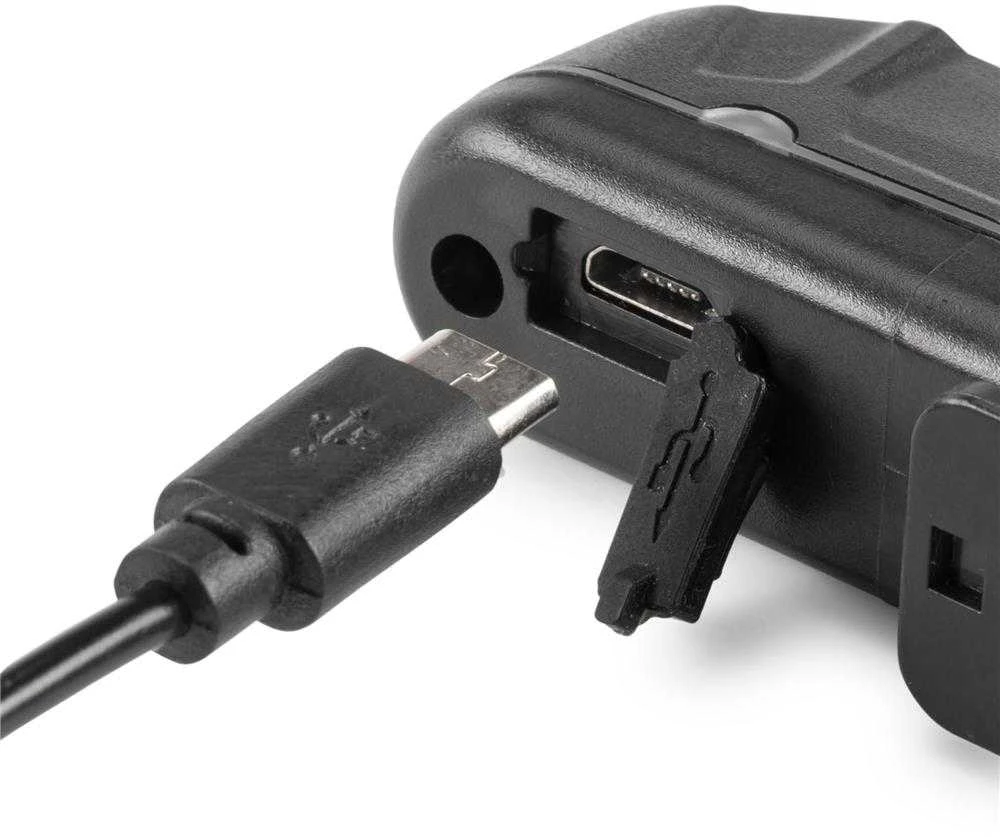 Entac įkraunamas dviračio žibintas Baltas+Raudona COB 2W USB