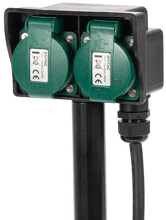 Entac lauko ilgiklis 2 lizdų 1.5m 16A su įžeminimu IP44