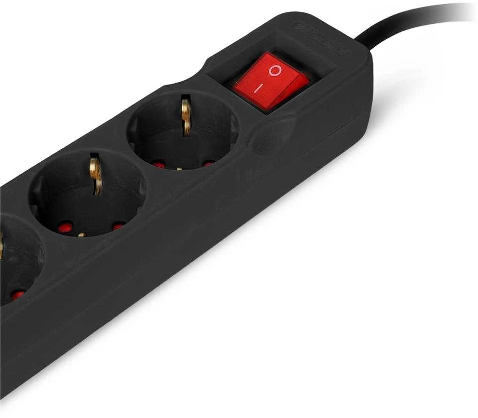 Ilgiklis Entac 3 lizdų +2USB 1.5m 16A su jungikliu, pilkas
