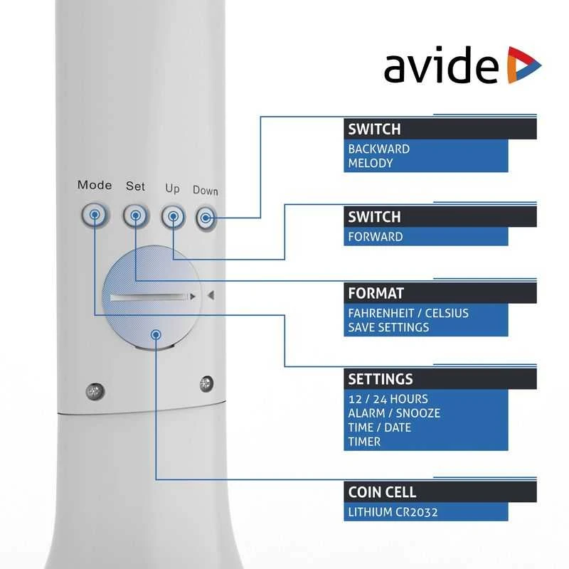 LED įkraunamas stalinis šviestuvas AVIDE Calendar 5W baltas