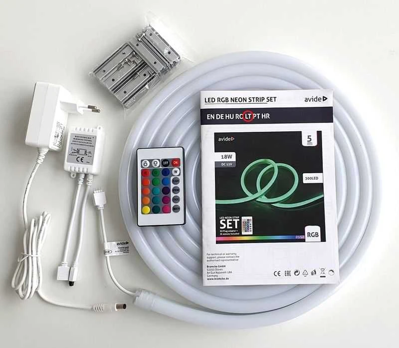 LED juosta Avide Neon RGB 18W 5m su pultu, IP67