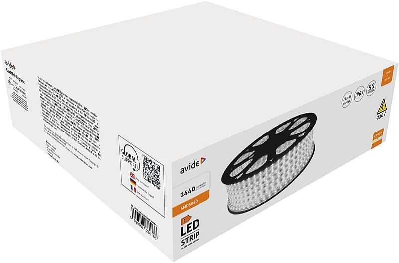 LED lauko juosta Avide 720W IP67 220V 4000K, 50m