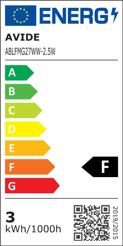 LED lemputė 2.5W G45 E27 FL AVIDE