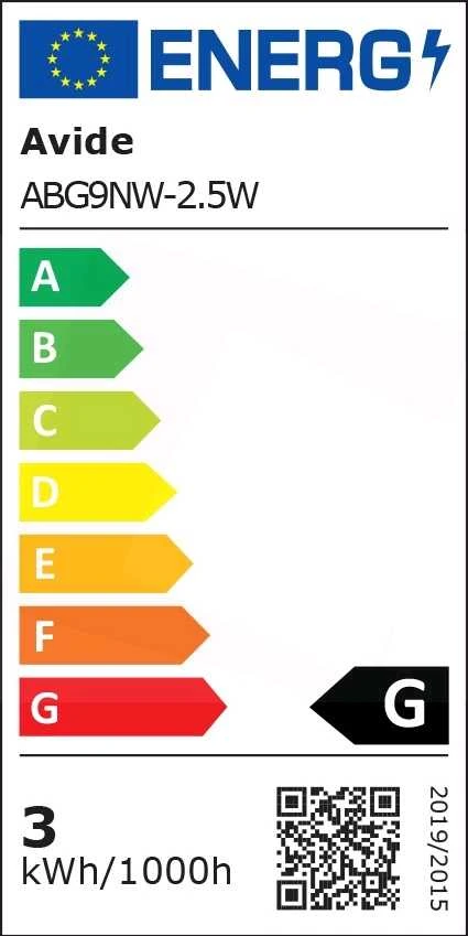 LED lemputė 2.5W G9 AVIDE 5vnt