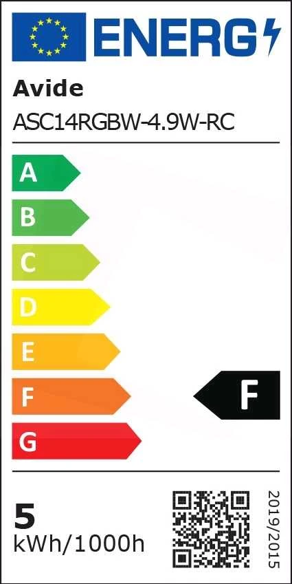 LED lemputė Avide Smart 4.9W RGB+W E14 su pulteliu 3vnt