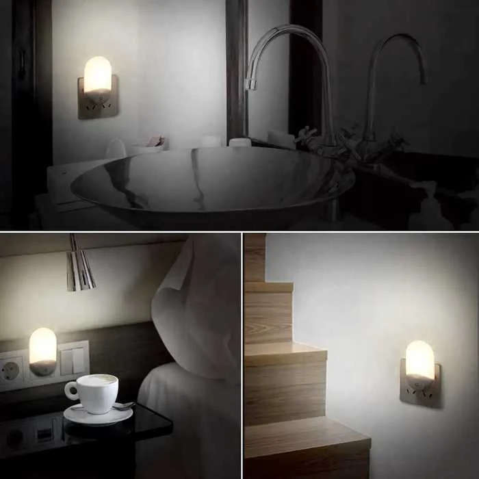 LED Naktinė lemputė Entac 0.7W 220V su jutikliu