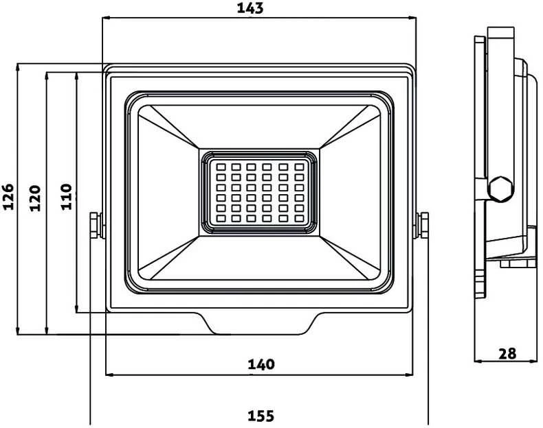 LED prožektorius Avide 30W RGB su pulteliu