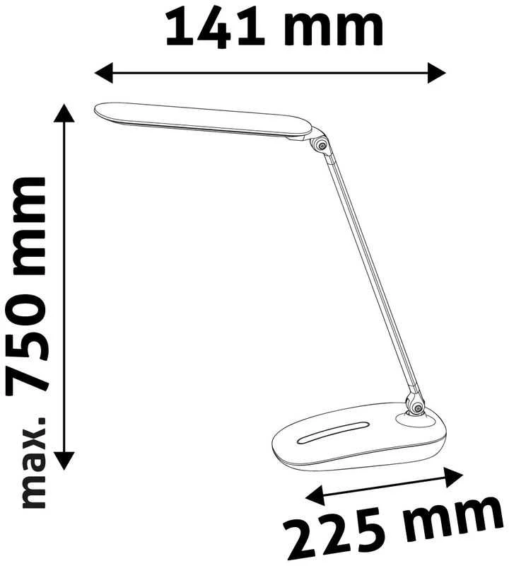 LED stalinis šviestuvas AVIDE Touch Dimmer 10W juodas
