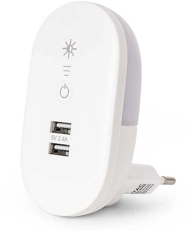 Sieninis šviestuvas Entac naktinis šviestuvas su 2USB Dimmable