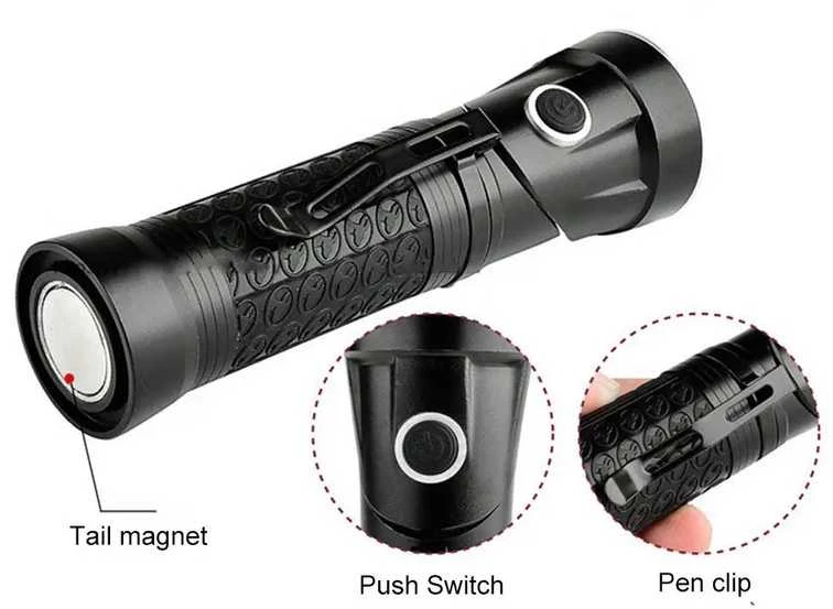 Žibintas ENTAC 5W 90° 3AAA 500lm