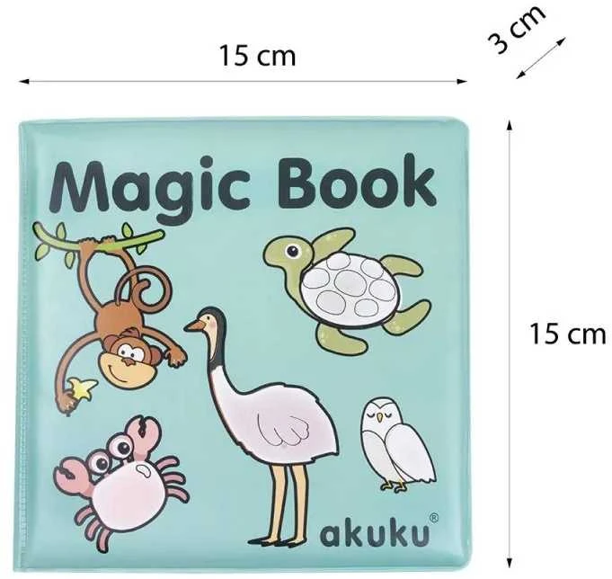 AKUKU edukacinė minkšta knygelė MAGIC BOOK, 10 psl., A0657
