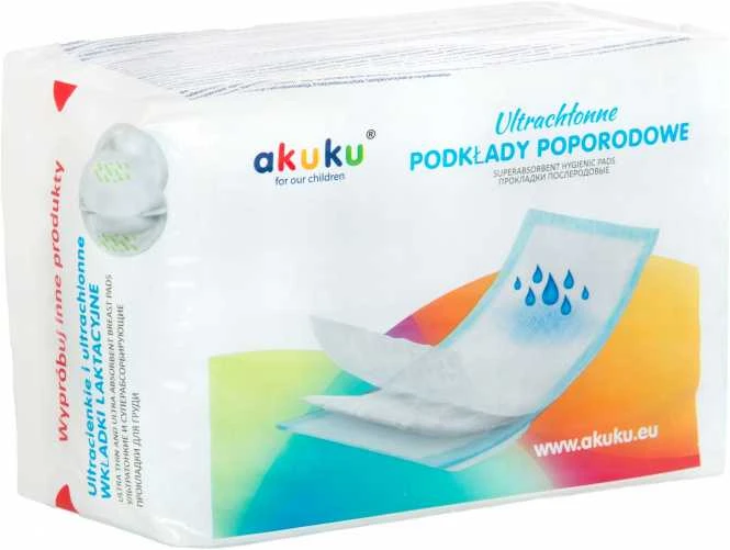 AKUKU higieniniai įklotai po gimdymo, 10 vnt., A0369