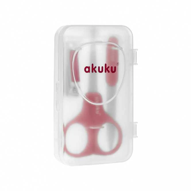 AKUKU kūdikių nagų priežiūros rinkinys Raudonas, A0042