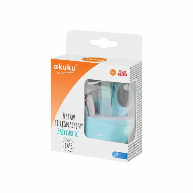 AKUKU kūdikių priežiūros rinkinys obuolio dėžutėje, mėlynas, A0043