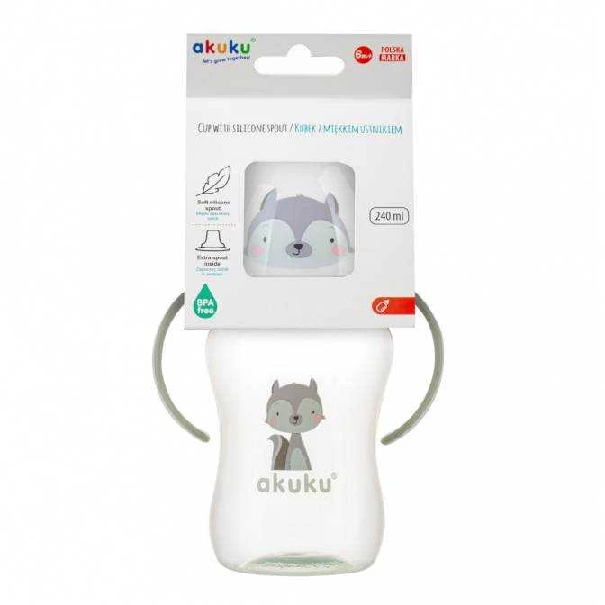 AKUKU neišsiliejanti gertuvė su snapeliu RACCOON, 240 ml, A0220