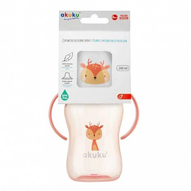 AKUKU neišsiliejanti gertuvė su snapeliu DEER, 240 ml, A0221