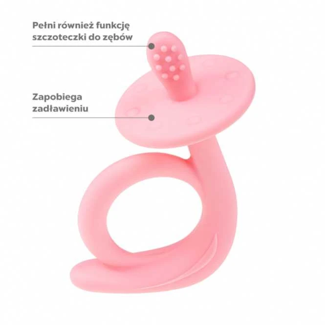 ALBIS AKUKU silikoninis kramtukas SNAIL Rožinis, A0115