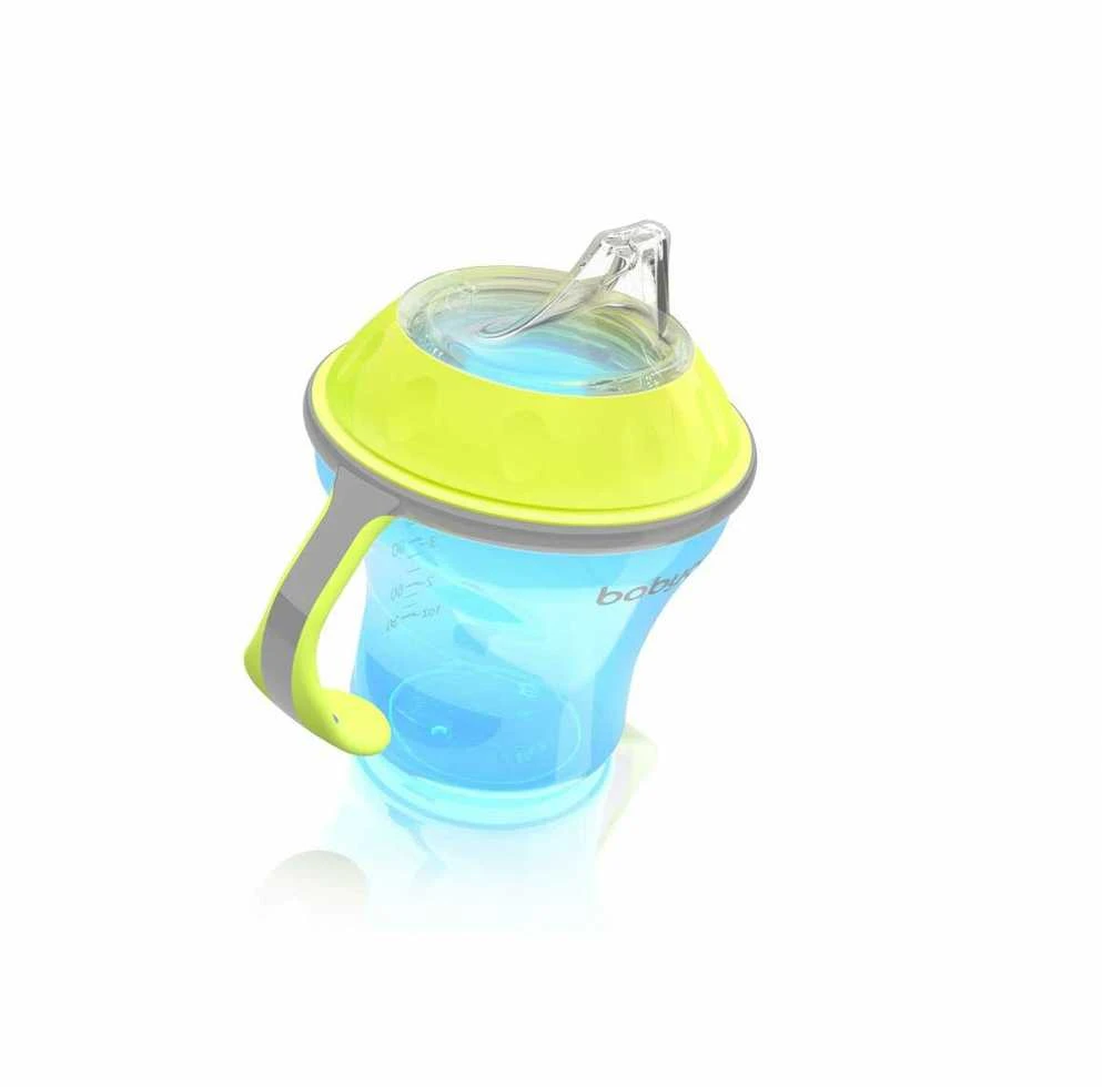Baby Ono BABYONO 180 ml neišsiliejantis puodelis-gertuvė minkštu snapeliu NATURAL NURSING