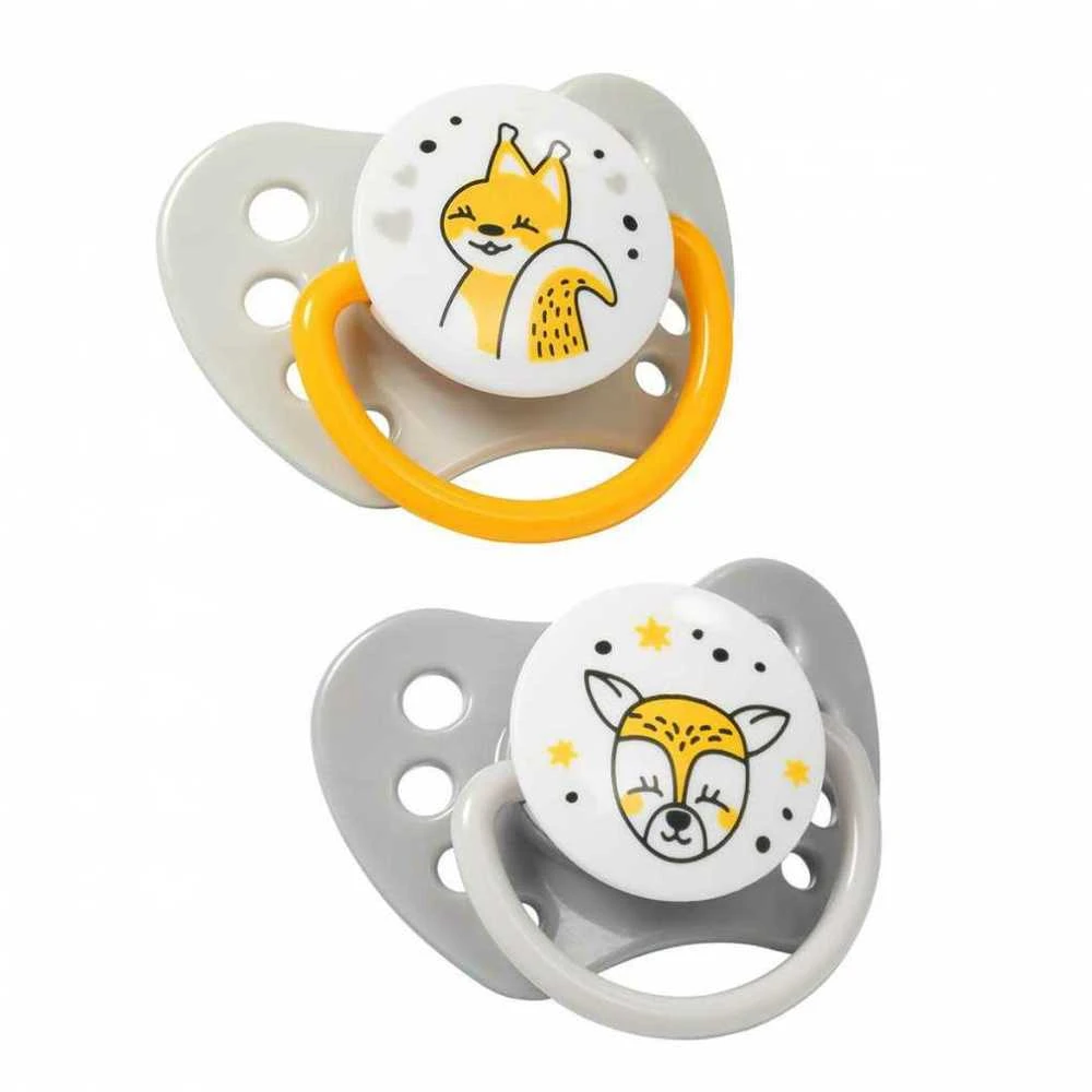 Baby Ono BabyOno čiulptukas silikoninis, anatominis, 3-6 m, 2 vnt., pilkas, 1226/02