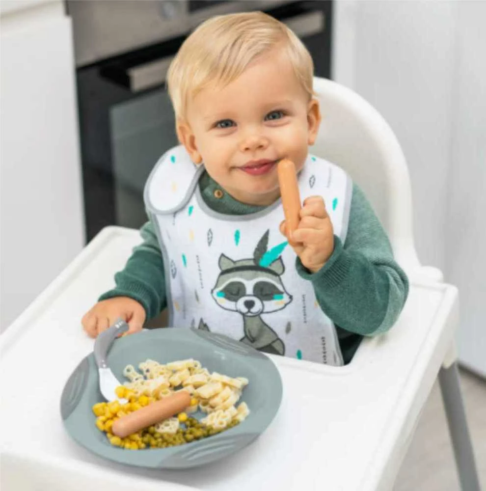 Baby Ono BabyOno lėkštė limpančiu dugnu, žalia, 1062/04