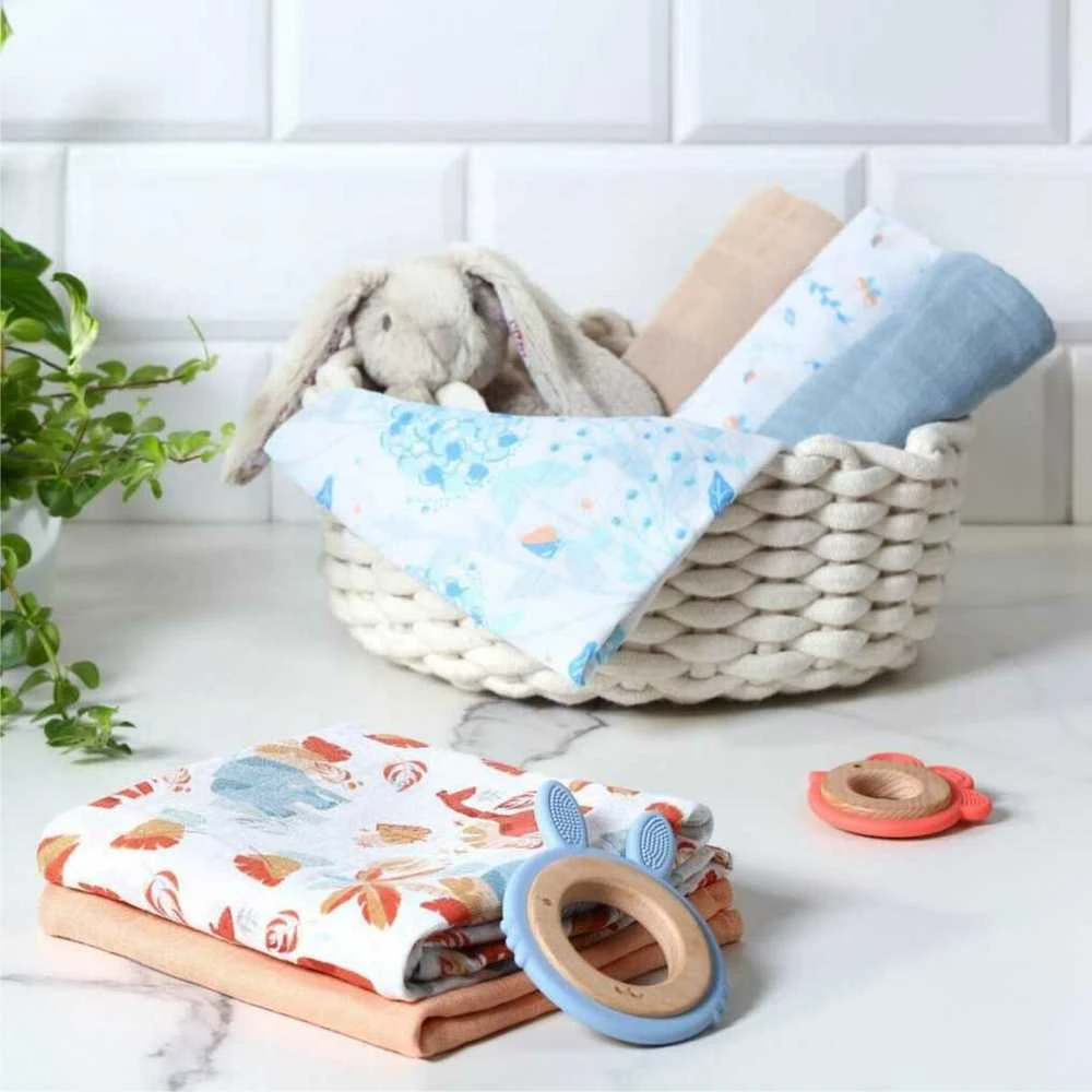 Baby Ono BabyOno vystyklai medvilniniai 3 vnt rožiniai 348/11