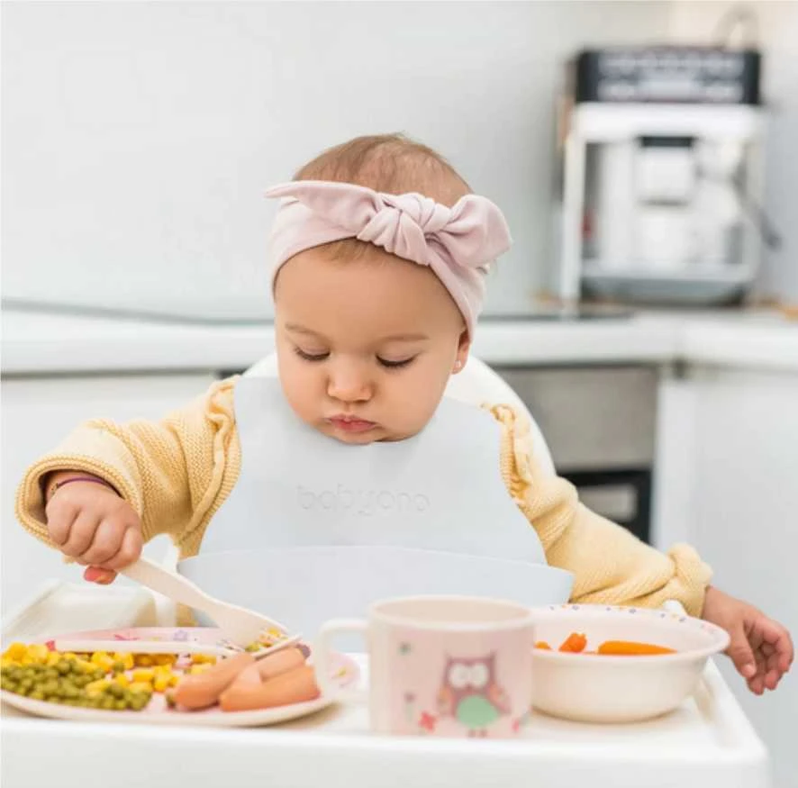 Baby Ono BABYONO minkštas seilinukas, tamsiai mėlynas