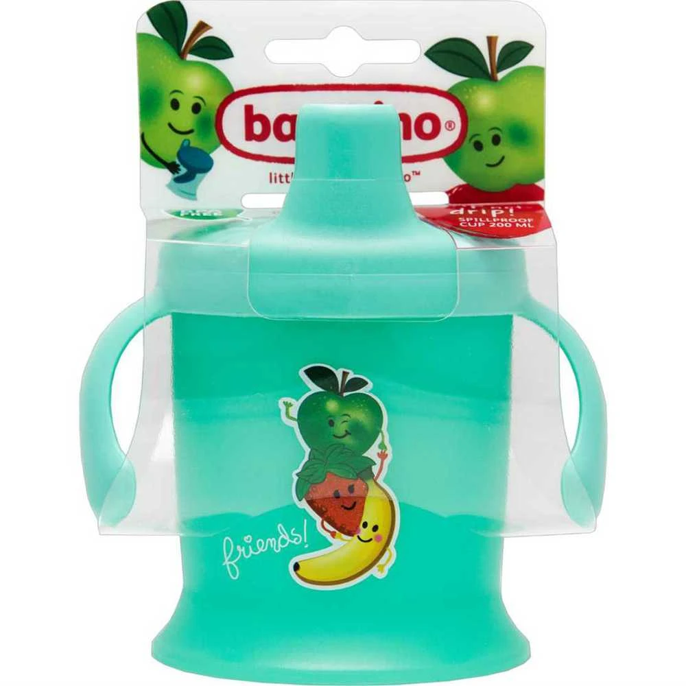BAMBINO 200 ml gertuvė SIP-NOT-DRIP, mėlyna
