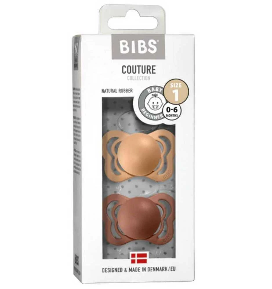 BIBS čiulptukų rinkinys 1 dydis (0 - 6 mėn. ) Peach / Woodchuck