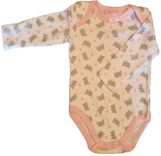 BONJOUR BEBE 3-9 mėn. smėlinukų ilgomis rankovėmis rinkinys mergaitei CAT, 3 vnt.