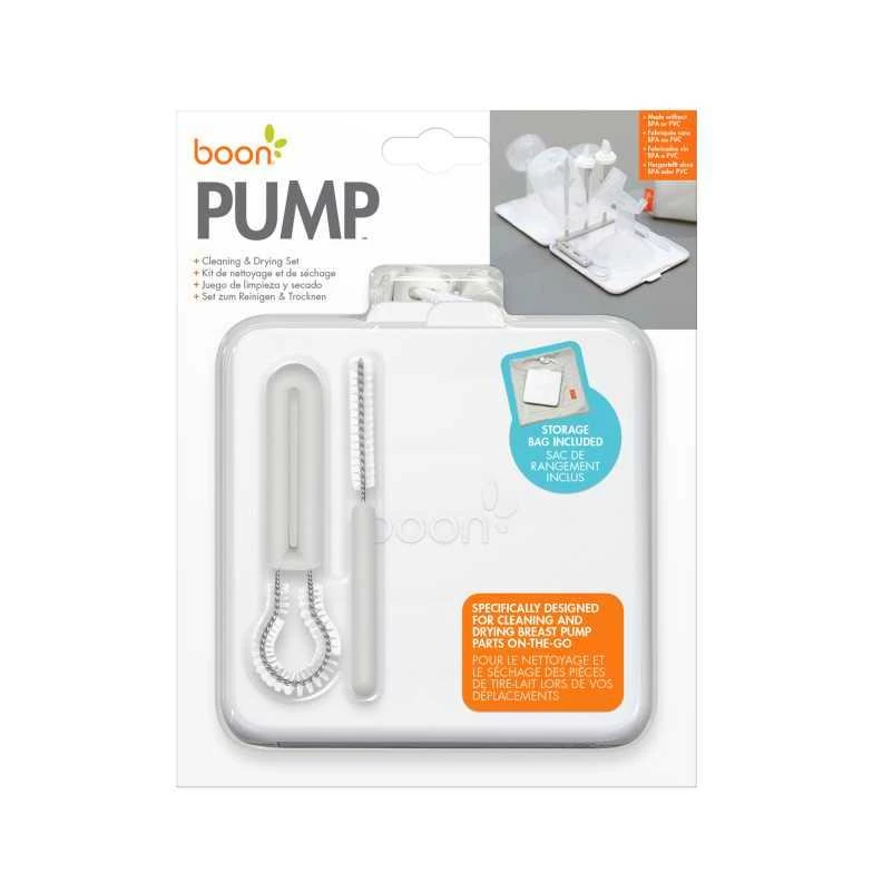 BOON kelioninis buteliukų valymo ir džiovyinimo rinkinys PUMP