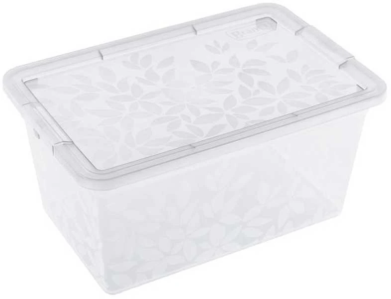 BRANQ 13L plastikinė dėžė su dangčiu JASMINE, juoda