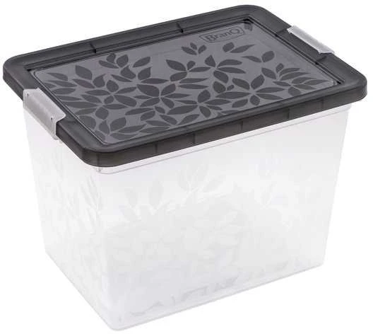 BRANQ 22L plastikinė dėžė su dangčiu JASMINE, mėlyna