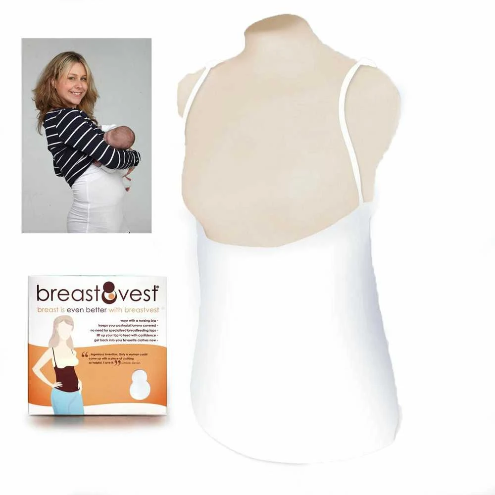 BREASTVEST liemenė maitinančioms mamoms, balta