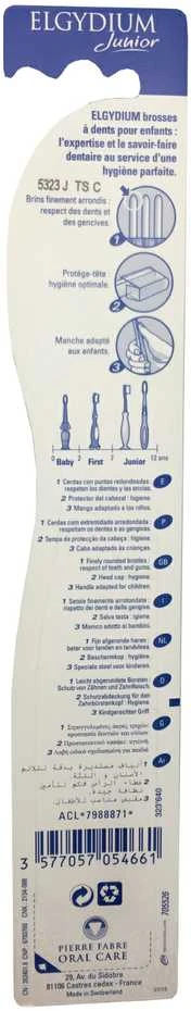 DENTINOX ELGYDIUM 7-12 m. JUNIOR dantų šepetėlis